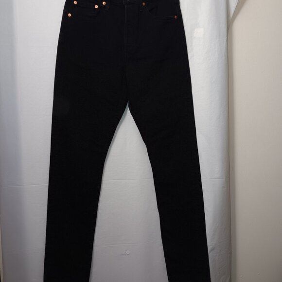 LEVI'S 501 SKINNY BUTTON FLY BLACK JEANS - Picture 14 of 14